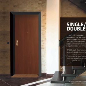 Ușă securizată cu o singură/dublă foaie cu blocare dublă și/sau cilindru Dierre Single/Double