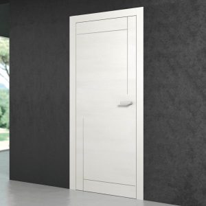 Ușă interior DoorArreda Tineo TL04 brushed white with aluminium inserts