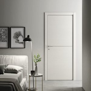 Ușă interior DoorArreda Tineo TL06 acero perla with aluminium inserts