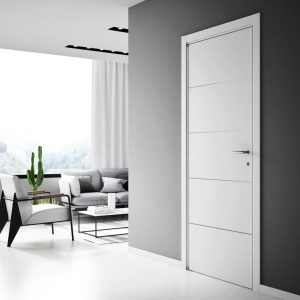 Ușă interior DoorArreda Tineo TL07 laquered bianco DA with aluminium inserts