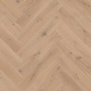 Parchet stratificat Boen, Oak White Animoso, 14mm Plank Herringbone, B-Plank