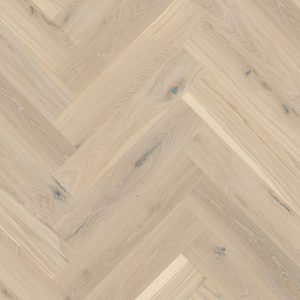 Parchet stratificat Boen, Oak Pale White Vivo, 14mm Plank Herringbone, B-Plank