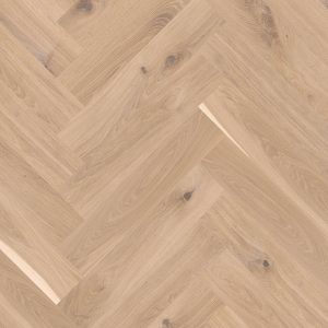 Parchet stratificat Boen, Oak White Vivo, 14mm Plank Herringbone, A-Plank